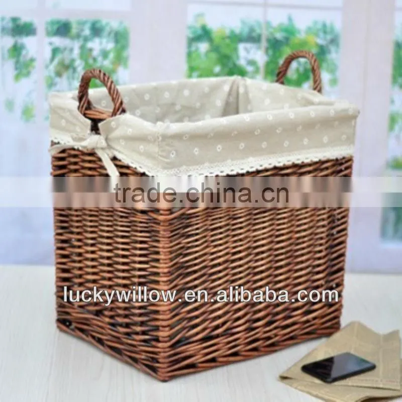 high quality bulk wicker basket with handle wholesale
