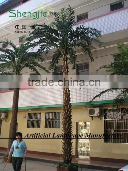 SJH46455 artificial palm tree fiberglass material with cheap price and good quality palm tree