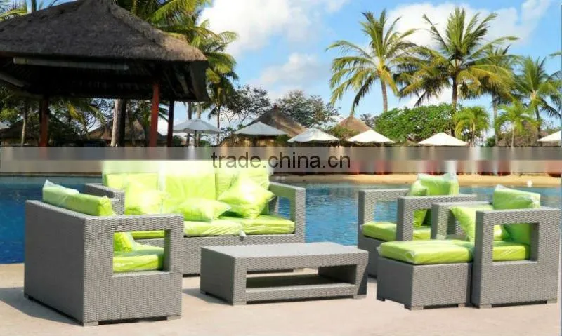 Fashionable patio wicker sofa set