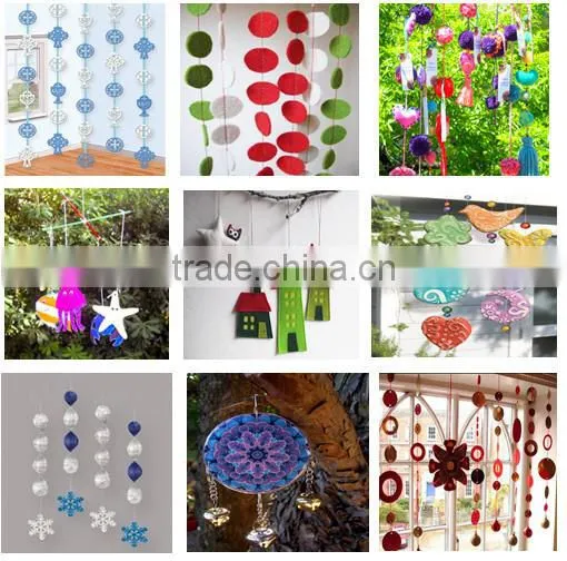 2017 hot sale new products custom design logo felt festival interior home decor wedding stage ornement wool hanging decoration