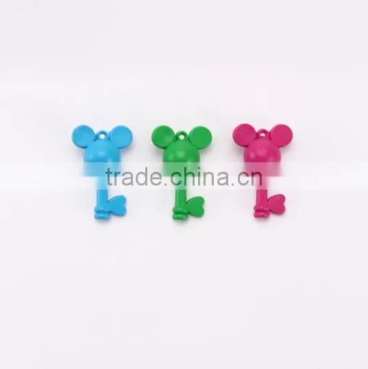 New Design Fancy Heart Key with Mickey Mouse Top 6 Color Crayon, 6 pk Mickey Key Wax Crayon, Novelty Mickey Shaped Crayon Set