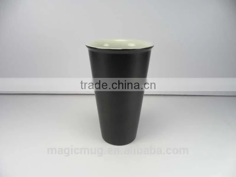 Ceramic cup with silicone sleeve
