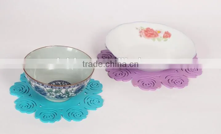 OEM factory price fashion good popular style heat insulation pvc coaster
