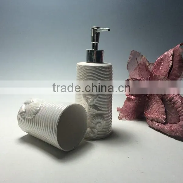 Beach Collection Ceramic Bathroom Accessory Set