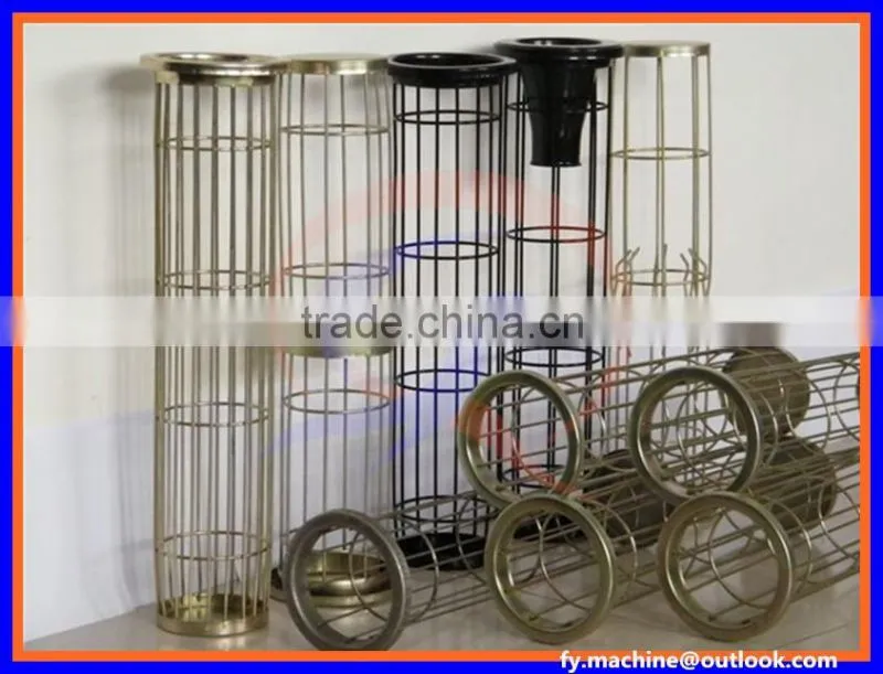 Dust collector organosilicone stainless steel filter bag cage