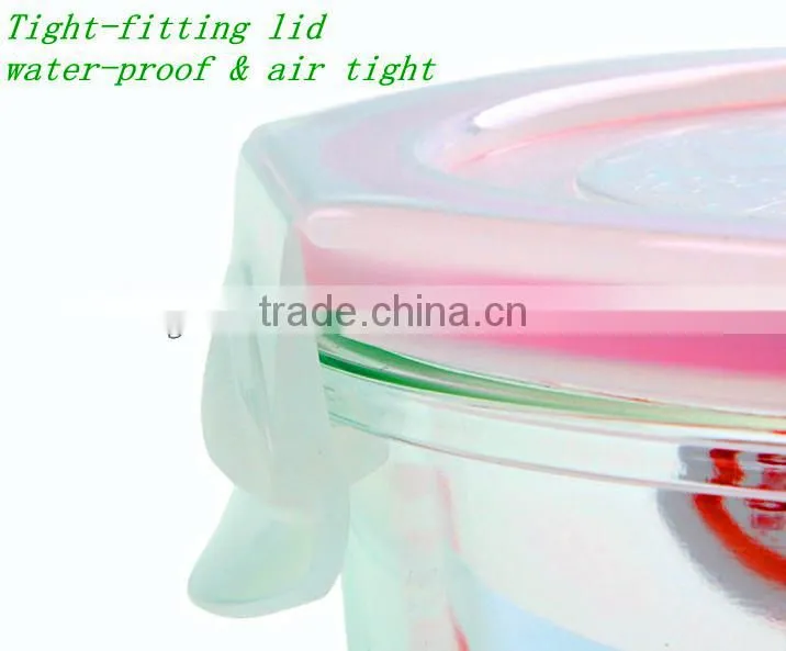 hot selling heatable glass lunch-box,glass food storage,glass food container