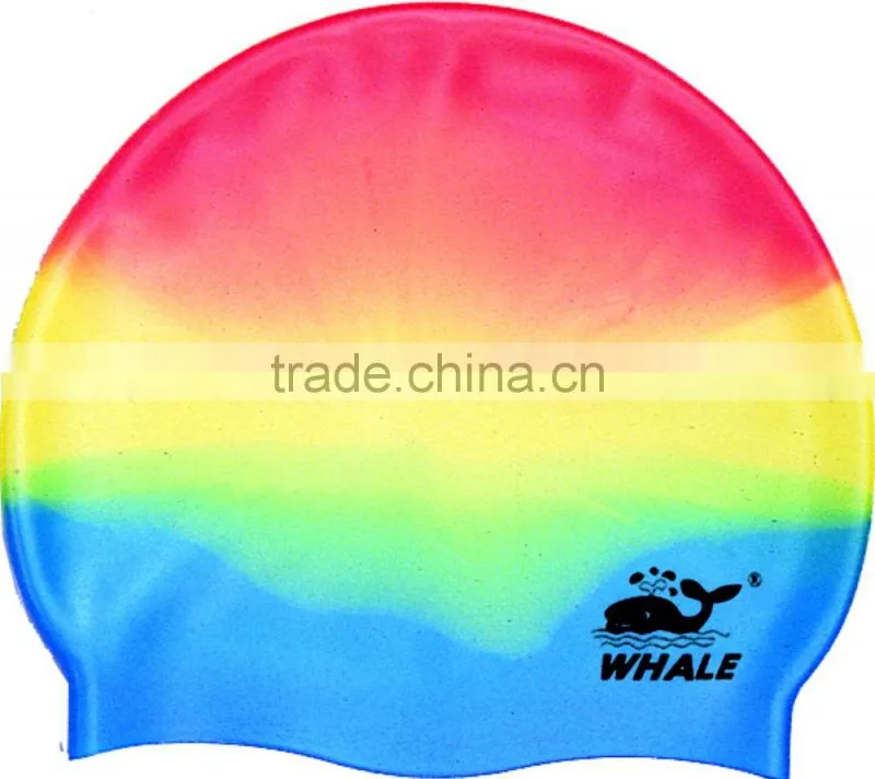 Multi colors fashionable swimming caps with customized logo(CAP-201)