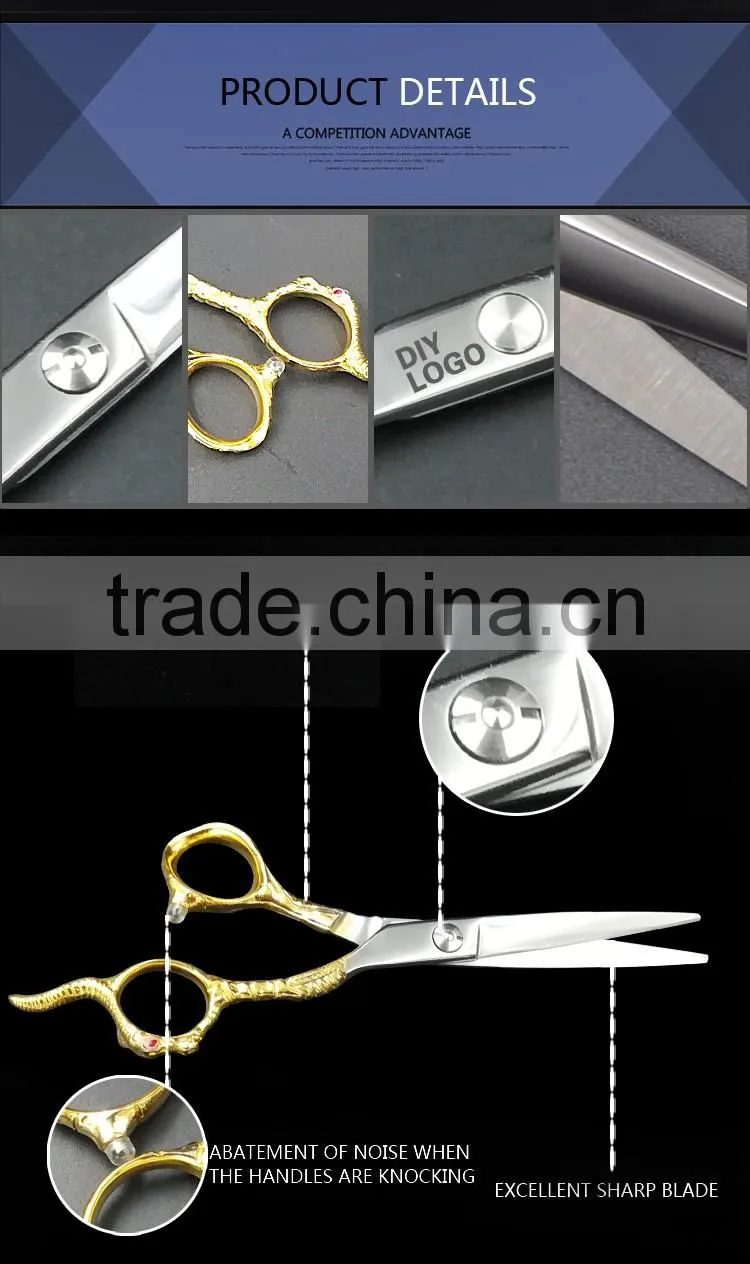 Golden scissors Thinning Hair Scissors professional hairdressing scissors