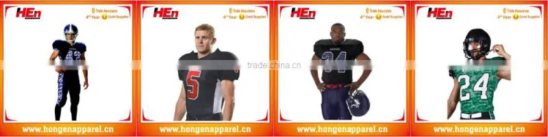 Hongen apparel Fully sublimated easeful latest american football jersey