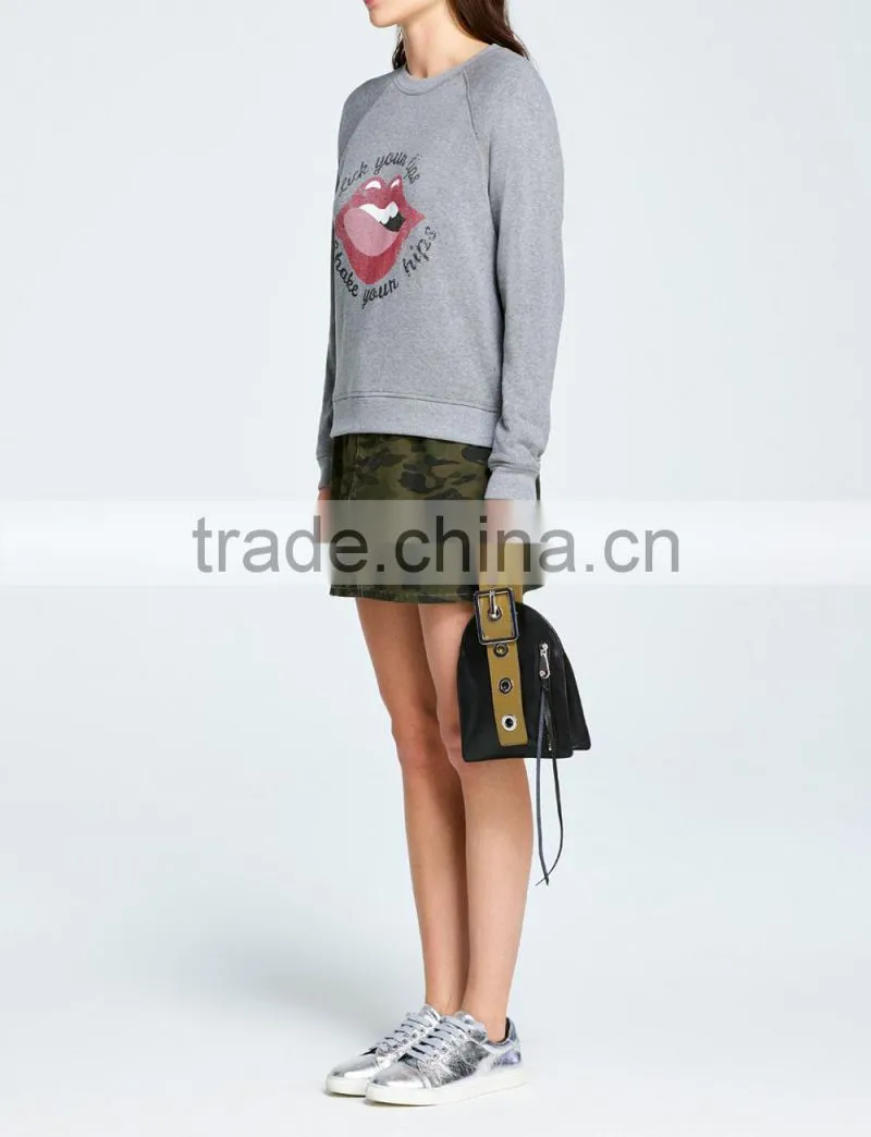 Tops for women 2017 long sleeve round collar sweatshirt autumn /spring