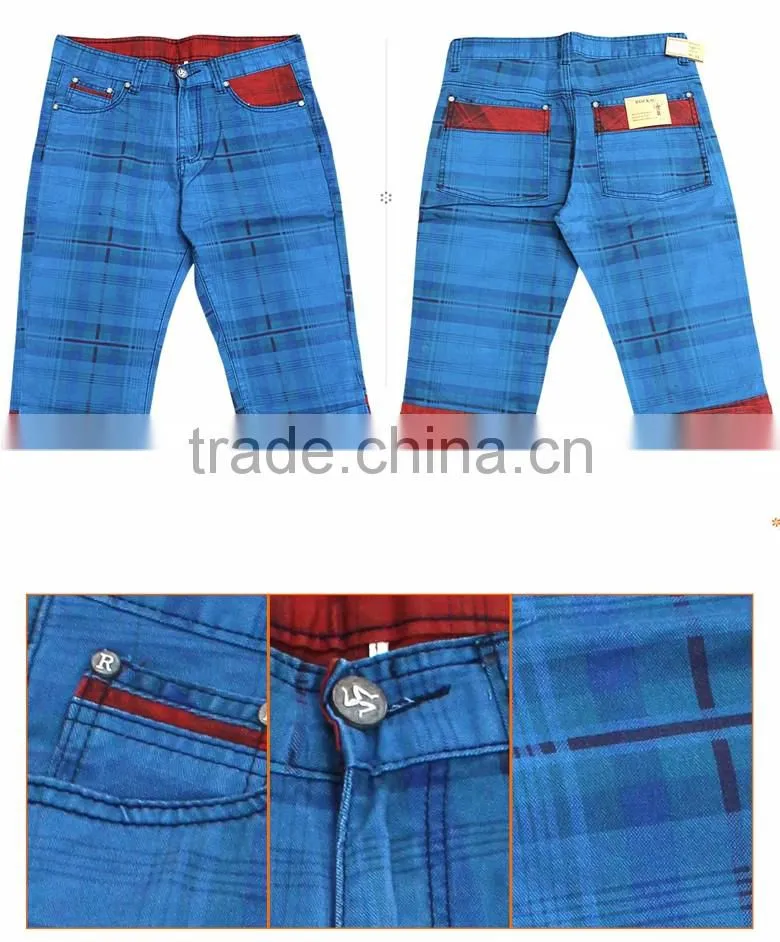 phs0700 casual summer short man's jeans cotton pants MOQ 300