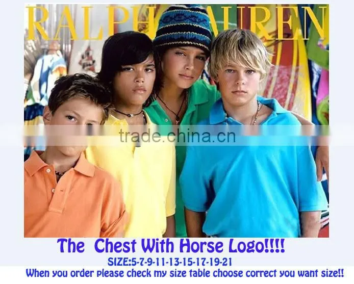 2015 brand new summer boys and girls net cotton polo t shirts sport plain t-shirts wholesale t shirts for kids
