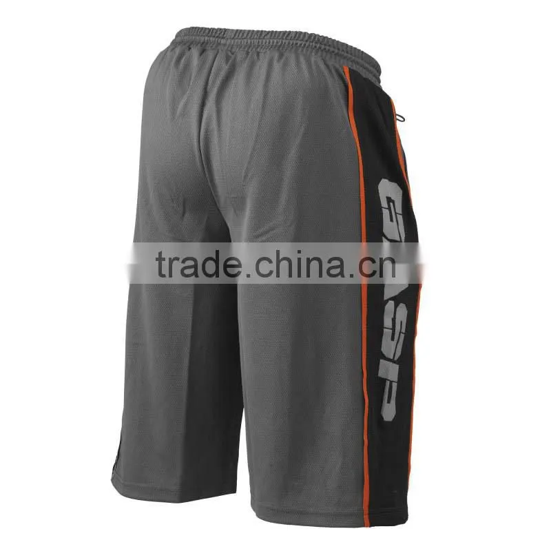 Custom mens shorts sports gym Loose Fit Body Building Mesh running shorts