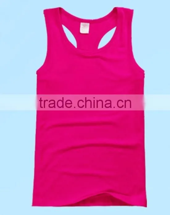 95% cotton 5% spandex fitness tank top for ladies