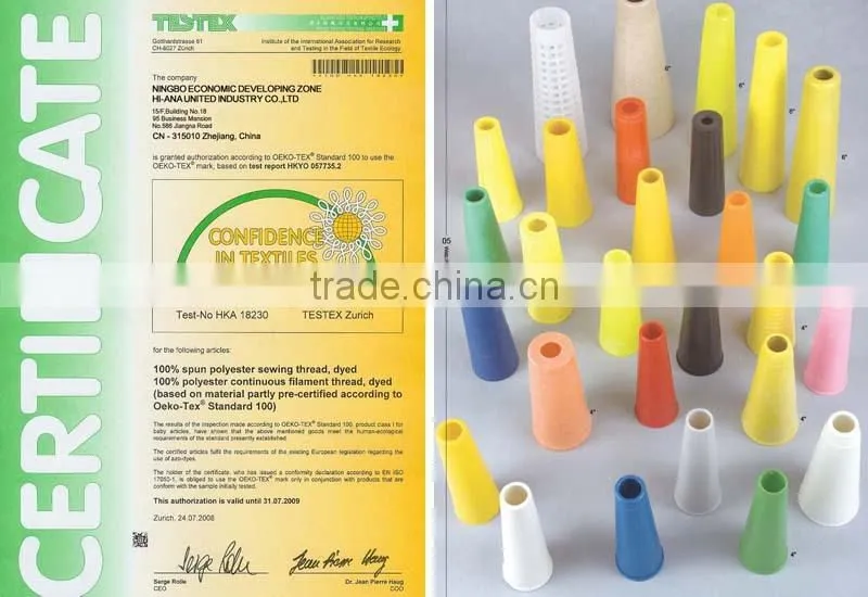 Wholesale 100% Spun 40/2 Polyester Sewing Thread Yarn Cone Manufacturer