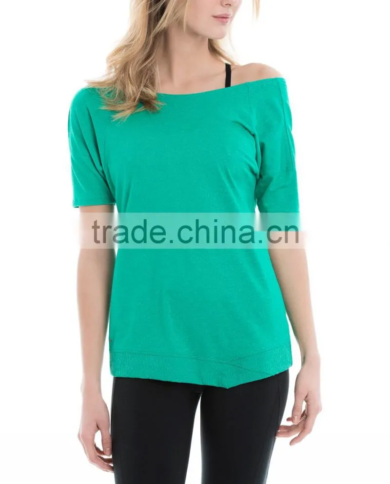 Polyester/Cotton Custom water based printing fitness Tank top Women running Wear