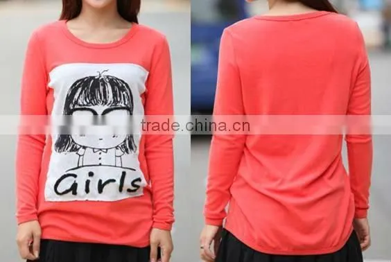 Middle-Style Long Sleeve Round-Collar Joker T-shirt