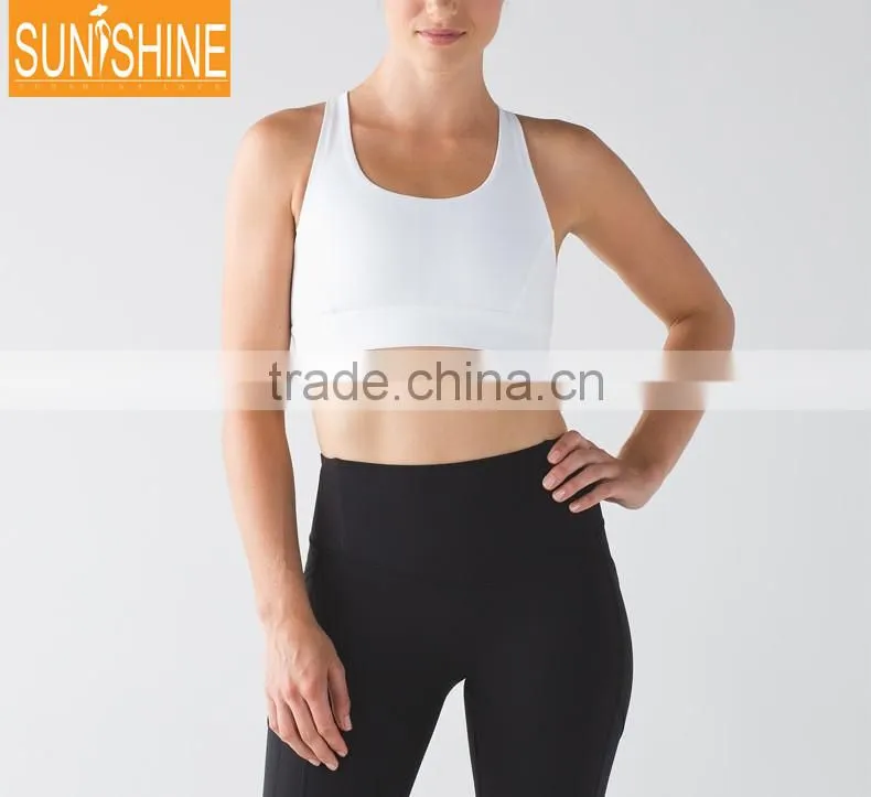 OEM Women Fitness Bra Yoga Tops Seamless Criss Cross Padded Yoga Bra