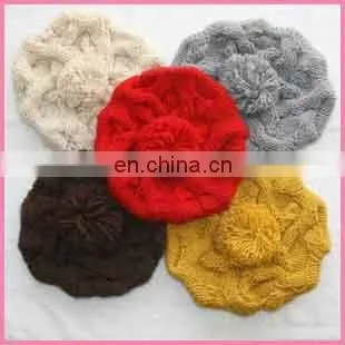 fashion laides grey knitting/beret hat
