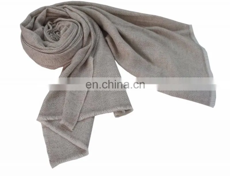 Herringbone Pashmina Wool shawls 2ply , Scarves