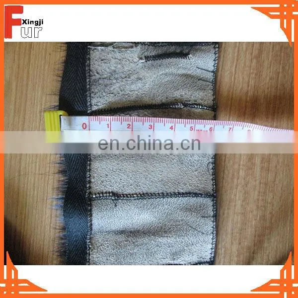 Mink Fur Trim, Black Color, Genuine Fur