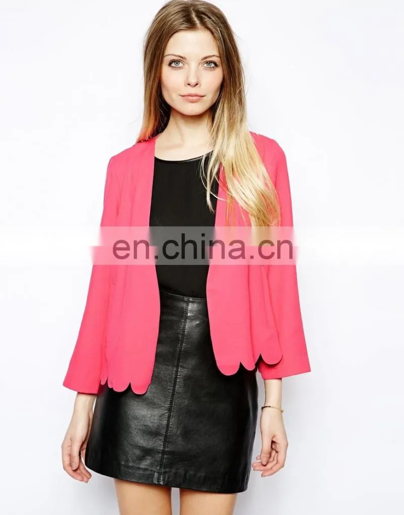 Hot new products coat for 2015 women blazer for latest formal blazer design in China