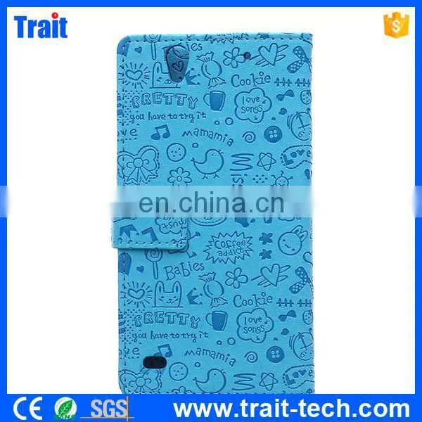 Hot New Products for 2015 Leather Case for Sony Xperia C4,leather case mobile