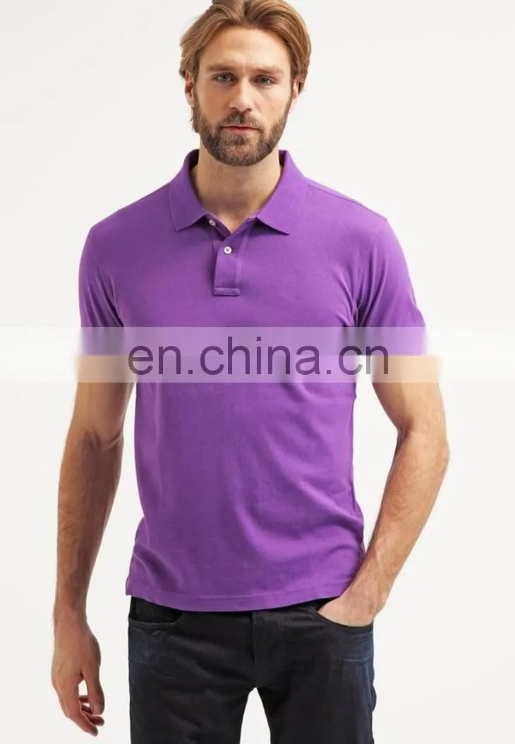 Fashion men gray plain slim fit polo shirts custom embroidery