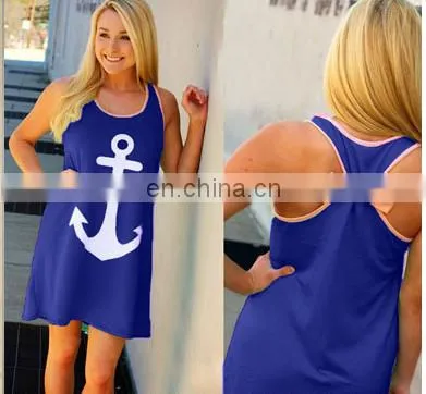 Fashion Anchor Trunk Girls Beachwear Dresses