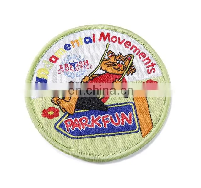 Wholesale school uniform woven badge patch/Custom Garment Woven Patch Label