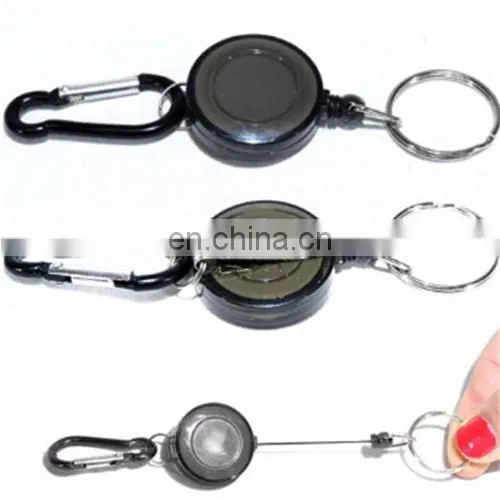 ABS Material ID Retractable Badge Holder Reel with Carabiner