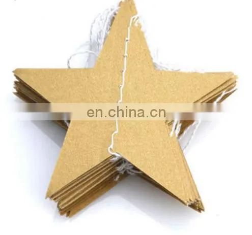 1set Paper Star Banner Garlands 2M Birthday String Chain Banner Ornaments Curtain Wedding Party Room Decor Supplies