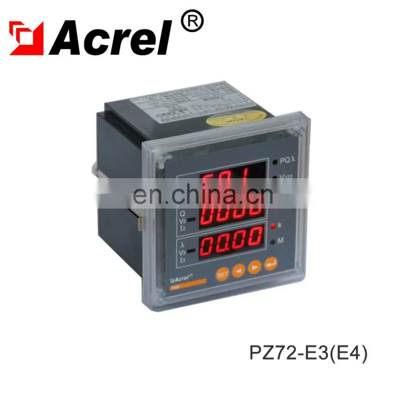 96*96 network multifunction power meter, power Analyzer Modbus Hight Quality,0.5S, CE approved, 63rd harmonic current
