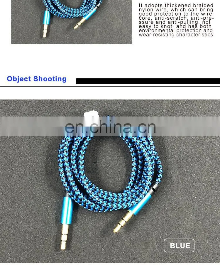 AUX audio cable 3.5mm male to male recording cable 1m audio cable jack