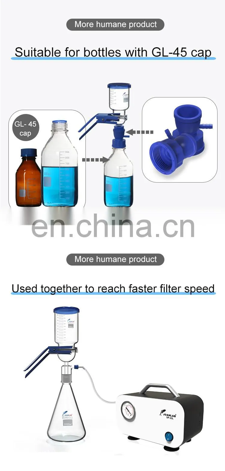 AKMLAB Laboratory Glass Vacuum Filter Solvent Filtration Apparatus