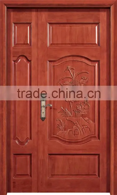 Best double open solid wood door design