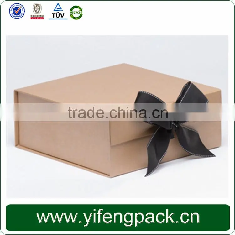 custom brown kraft paper rigid gift box with lid/ lid and base gift box/ lid and bottom gift boxes wholesale