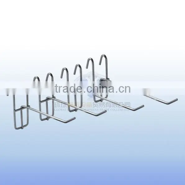 Dip coating gridwall display hanging hook for supermarket