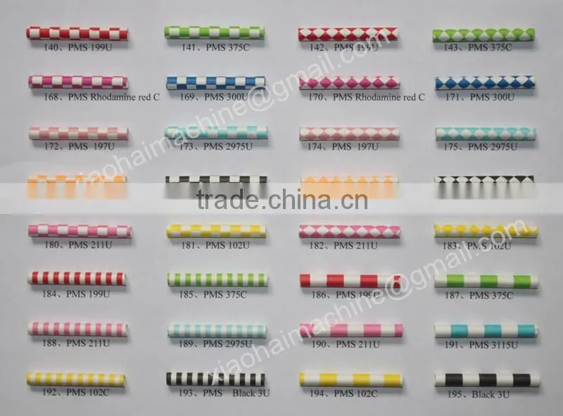 customized striped paper straw fun paper party straw