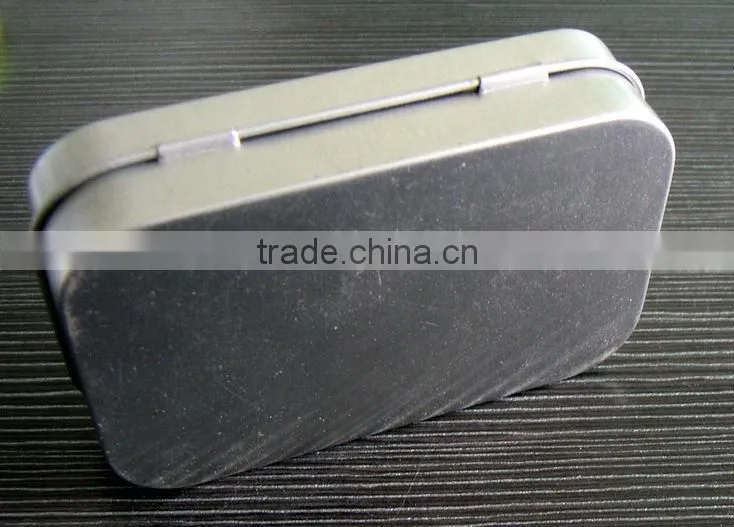 small hinged candy tin box