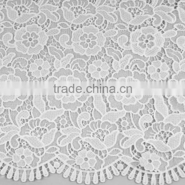 Fashion promotional custom new wedding net dress materials embroidery designs fabric by the yard