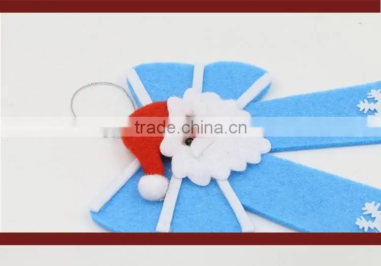 New Year Ornaments Santa Claus Supplies Christmas Trees Decoration Bowknot Pendant Dropshipping