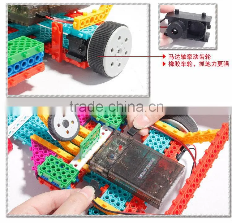 Hot style4 Channel Remote Control suit remote Variety building blocks bricks educational toys assembled robot tank
