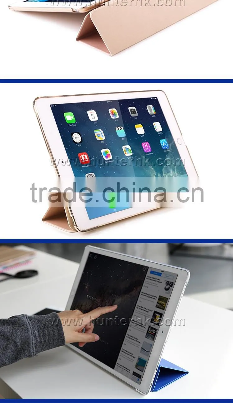 Smart Cover Clear PC Case Tablet Case For iPad Pro