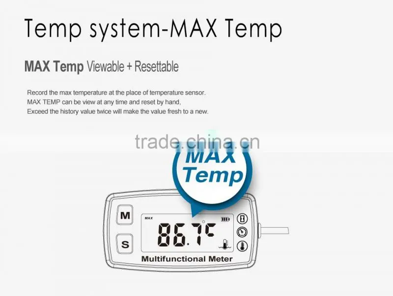 Multifunction meter for motorcycle for gasoline engine for 2/4 stroke engine rpm meter temp meter for parajet jet ski paramotor