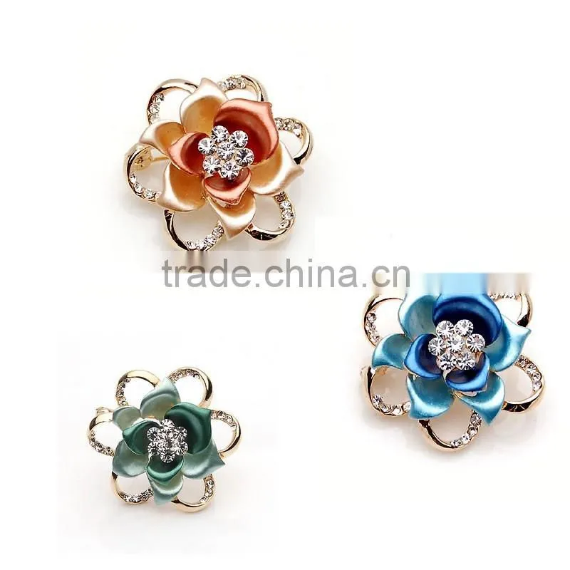 Classic Joker set Crystal rhinestone flower brooch