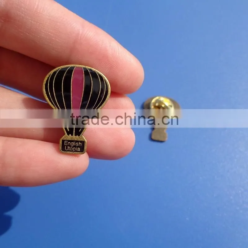 English Utopia Antique Bronze Mini Fire Ballon Shape Pin Badge