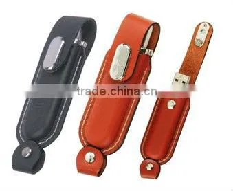 4GB,8GB Keyring style corporate gift button leather usb