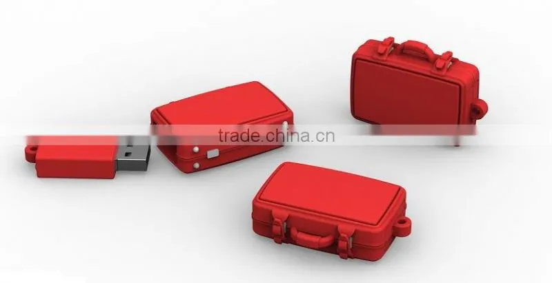 Fashion suitcase USB pen drive custom shape USB