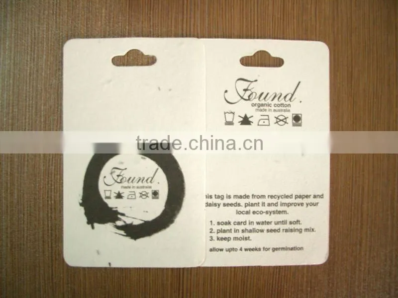 handmade seed paper tag